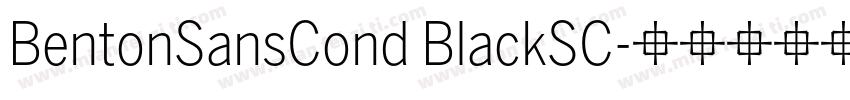 BentonSansCond BlackSC字体转换